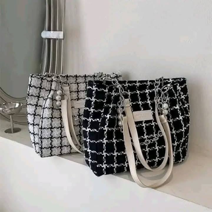 womens Classic Plaid Chain Sholder Bag